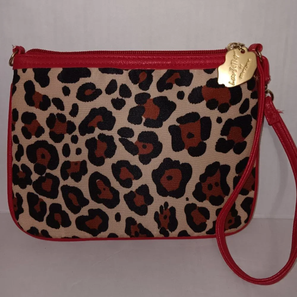 LUV BETSEY by BETSEY JOHNSON LEOPARD PRINT WRISTLET